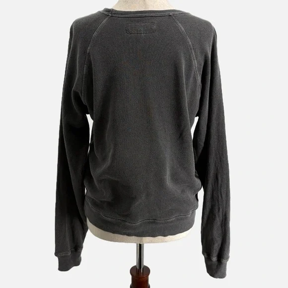 The Great French Terry Sweatshirt in Gray (Washed Black) - Size Small (1) - Picture 5 of 8